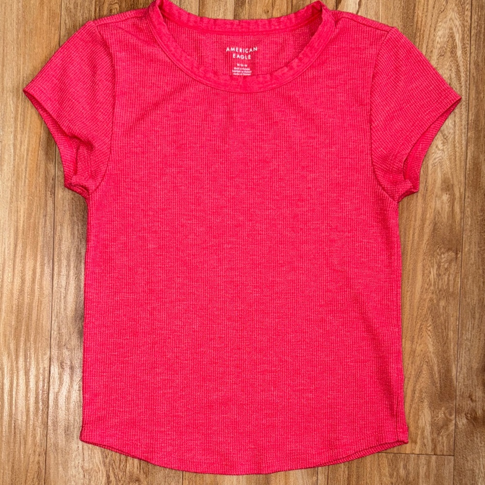 American Eagle Outfitters Cherry Waffle Tee
